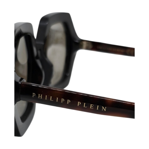 PHILIPP PLEIN Hexagonal brown Sunglasses - Picture 5 of 8